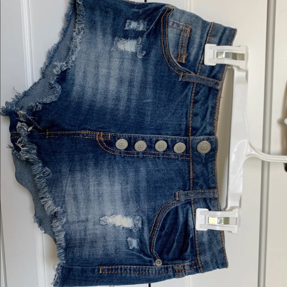 high waisted jean shorts